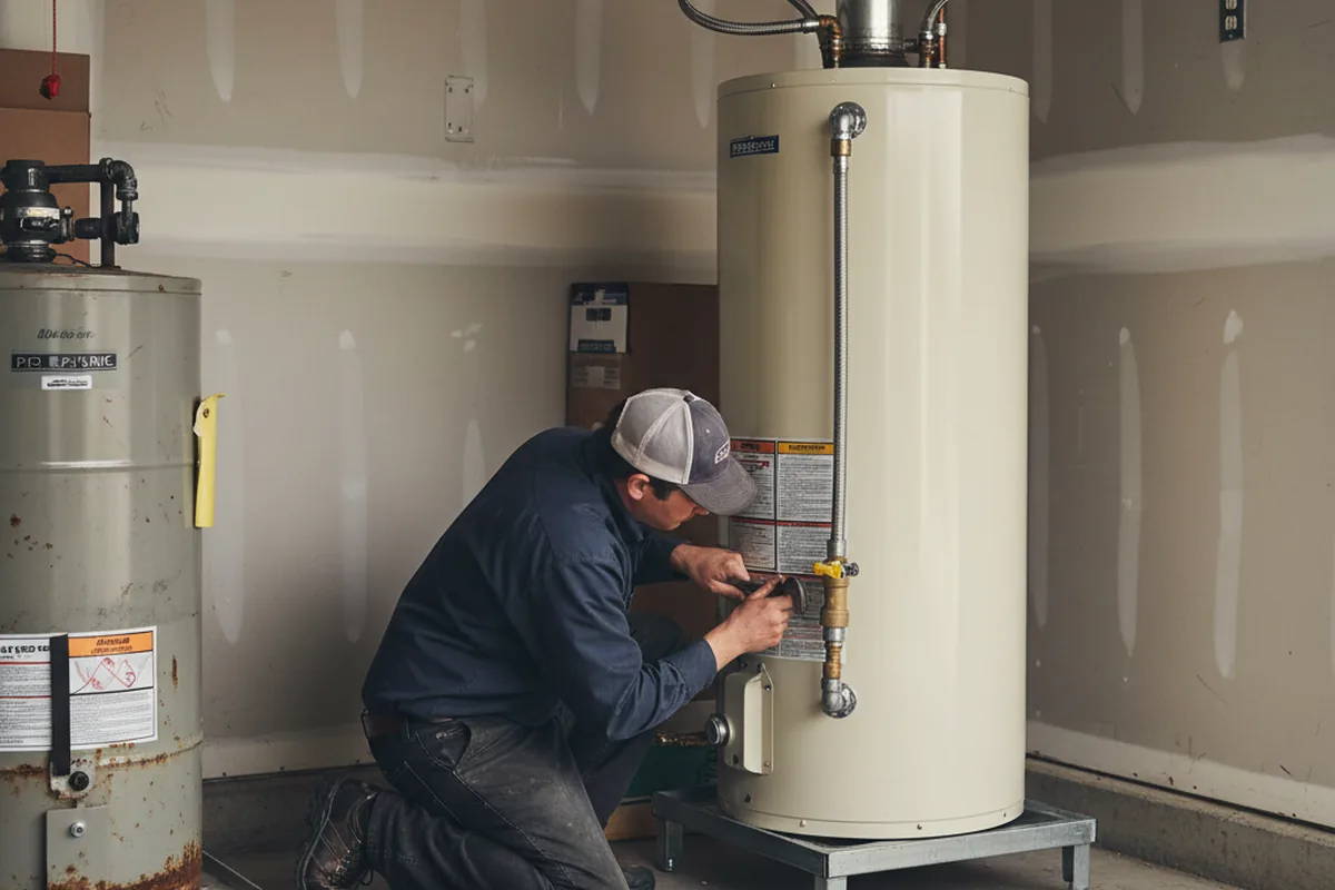 Water heater and shutoff valve replacement in Remington