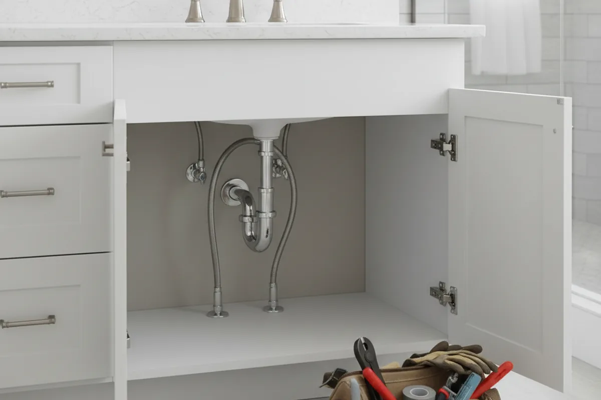 Finished fixture set after Gas Line Repair in Remington